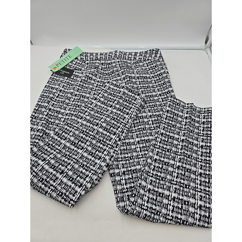 89th & Madison Women's Black & White Stretch Modern Chic Skinny Pants - 12P - Picture 12 of 13